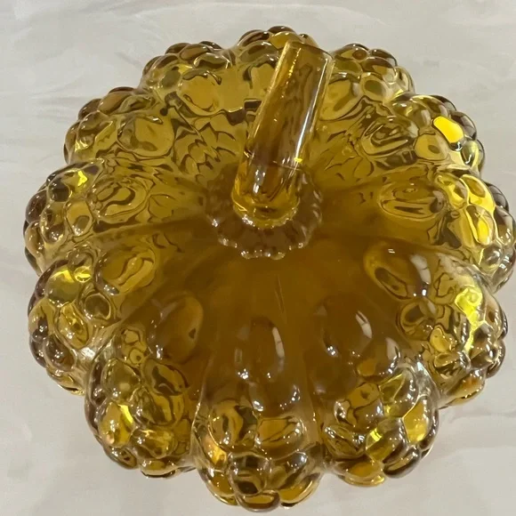 Cracker Barrel Amber glass 2 piece candy dish - Picture 10 of 13